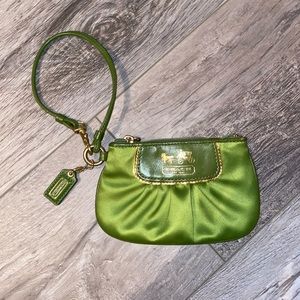 Green wristlet from Coach